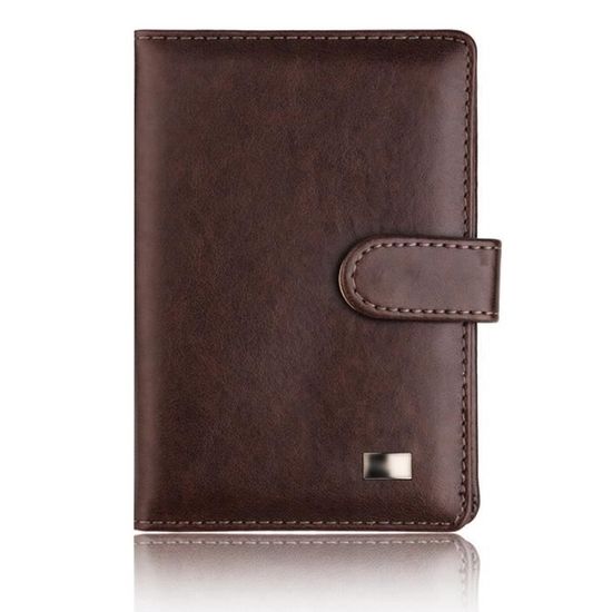 Portefeuille De Voyage Cuir De Veau – Marron, Fabriqué En Angleterre, Neuf
