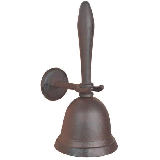 Cloche murale en fonte avec arabesques | Décoration élégante pour extérieur Cloche murale en fonte avec arabesques | Décoration élégante pour extérieur