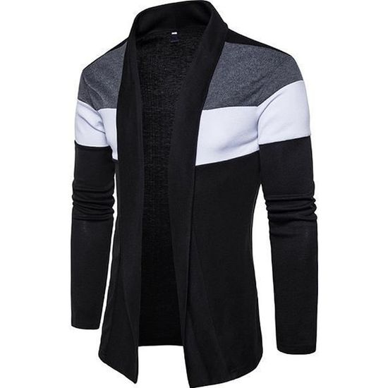 Cardigan Homme KJEHOME - UEZ-8942 - Col Châle Coton - Tricot Extérieur Simple Boutonnage - Vert