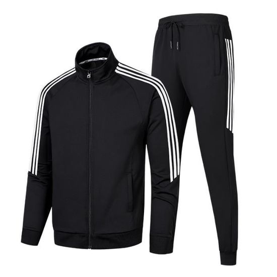 Survêtement Jogging Homme - Marque - 2 Pièces En Coton - Col Montant