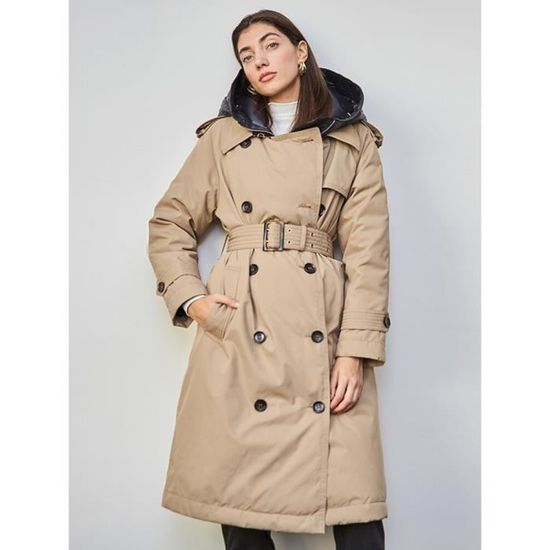 Trench Pour Femme – Manteau Long Genou Style Britannique | Respirant, Coupe-vent, Double Boutonnage | Pour Travail Ou Sortie