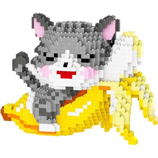 Larcele KLJM-09 – Micro blocs de construction en forme d'animaux – mini briques de construction 3D pour bricolage – 1 782 pièces (2 en 1 Panda D