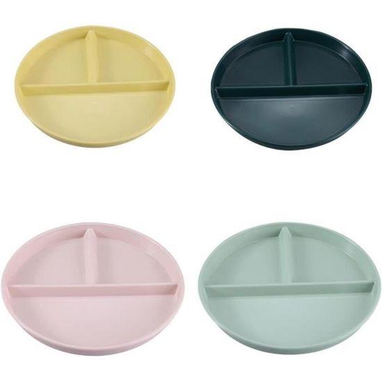 Grande assiette plate en mélamine noire - 28 cm - Les Jardins de la