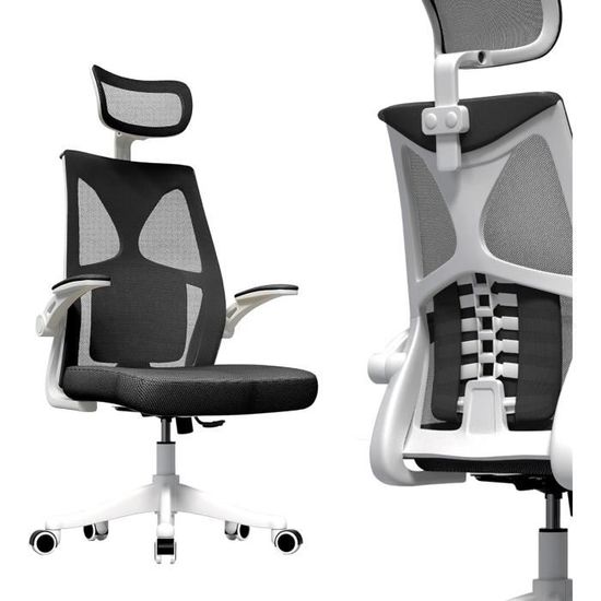 ACMELIFE Chaise De Bureau Ergonomique, Chaise à Dossier Haut Accoudoirs