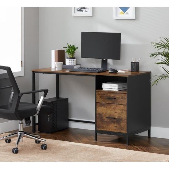 Noir 2 TIROIRS meuble de rangement idéal pour maison/bureau/chambres par Ia 
