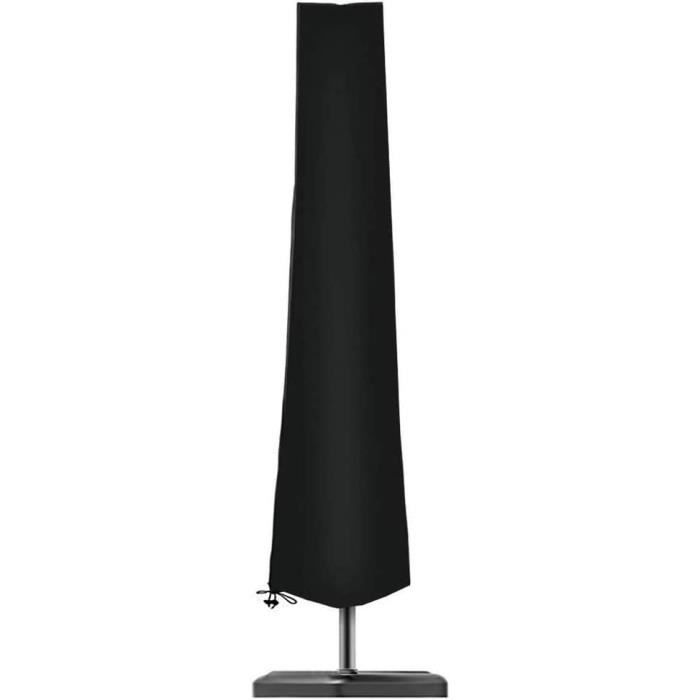 TolleTour Housse De Protection Pour 1-3m Parasol Jardin Couverture 32 X 41 X 190cm Avec Perche Anti Uv Etanche Noir 85743456