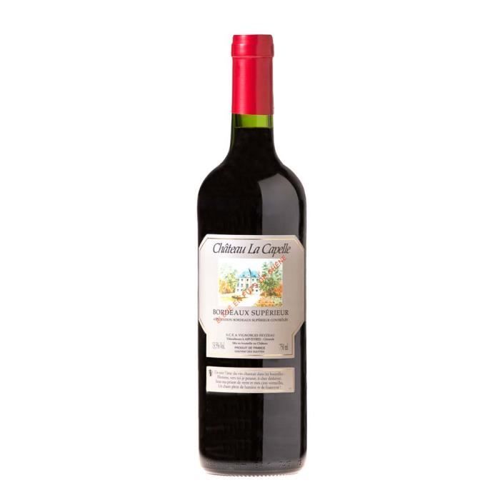 Château La Capelle Cuvée Spéciale 2016 - 6 Bouteilles - Médaille d’Or - 1 * Guide Hachette - Vin Rouge Bordeaux Supérieur AOC