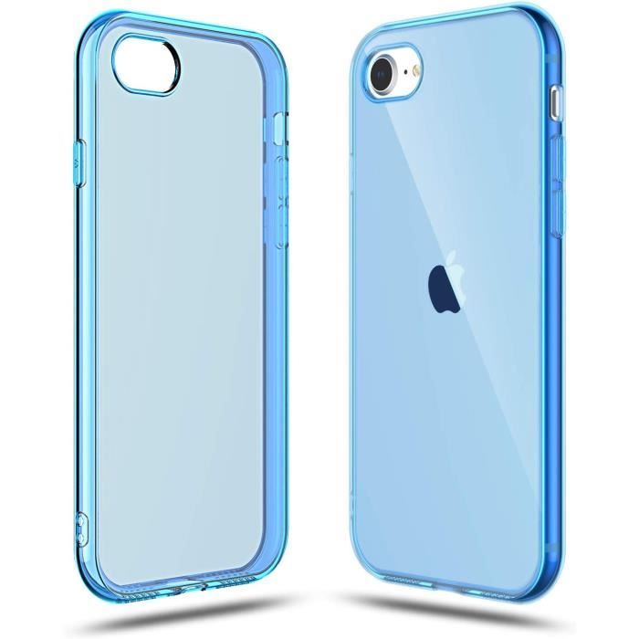 Coque pour iPhone 8 Silicone Antichoc Bleu