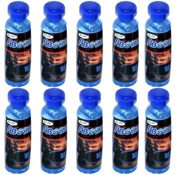 Lot de 10 gels conducteurs Abgymnic pour Ceinture Abdominale (10 x100ml), Amincissante, electrostimulation Sport Fitness