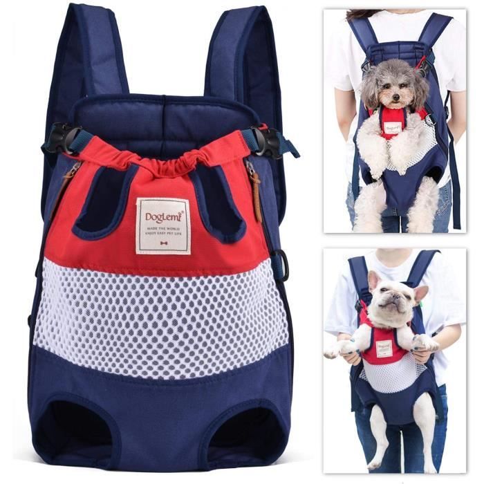 PETTOM Sac Ventral Chien Voyage Sac de Transport Chien Ventral Sac à Dos pour Petit Chien 12KG Maximum 273422