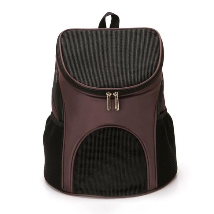 Sac de transport,Sac à dos chat Portable pour chien Grand espace grille, fenêtre respirante, voyage animal de - Type Coffee-S