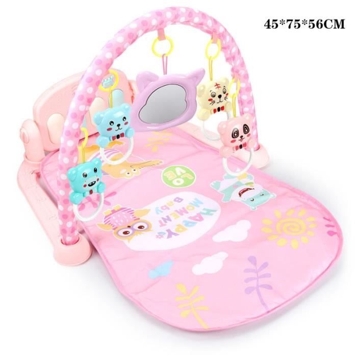 Tapis d'éveil,3 en 1 bébé tapis de jeu bébé jouets de gymnastique éclairage doux hochets jouets musicaux pour bébés - Type pink-3