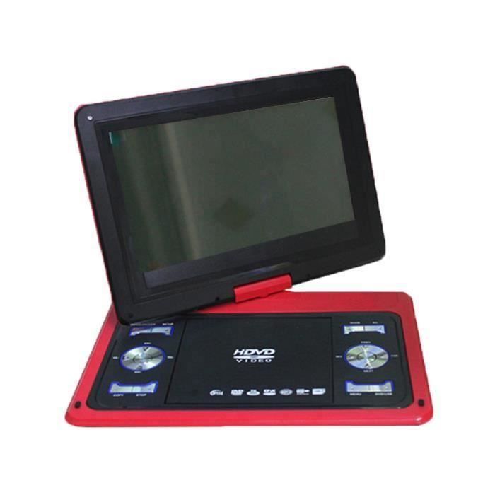 Voiture Lecteur DVD Portable 180 ° Écran Pivotant 13.8'' + Télécommande Rouge Aw68564