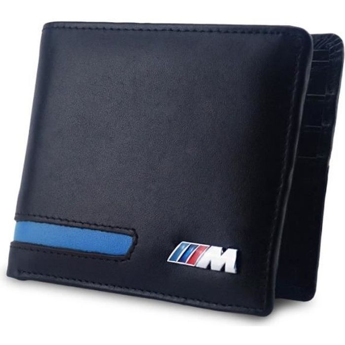 Coque clé,Étui en cuir véritable M pour portefeuille pour BMW E90, E60, E39, F20, E46, E87, E91, G30, X5, X3, E70, E53 - Type Bleu