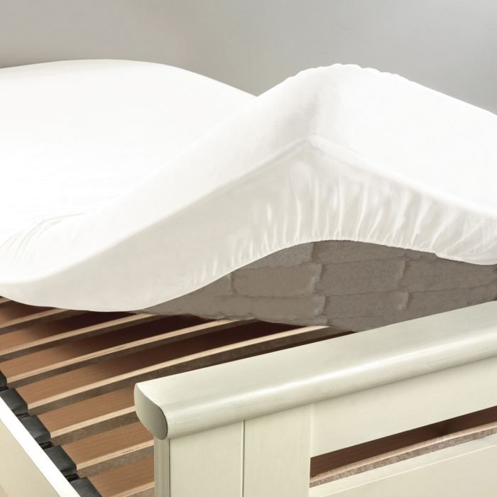 Drap housse coton INTIMITY 90x190cm blanc