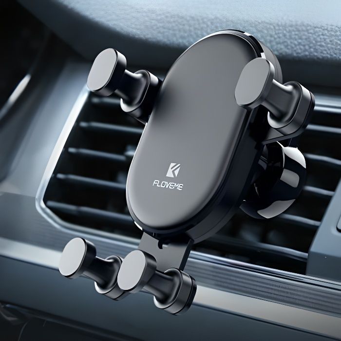 Support Téléphone Voiture à Grille d'Aération Verrouillage automatique par gravité