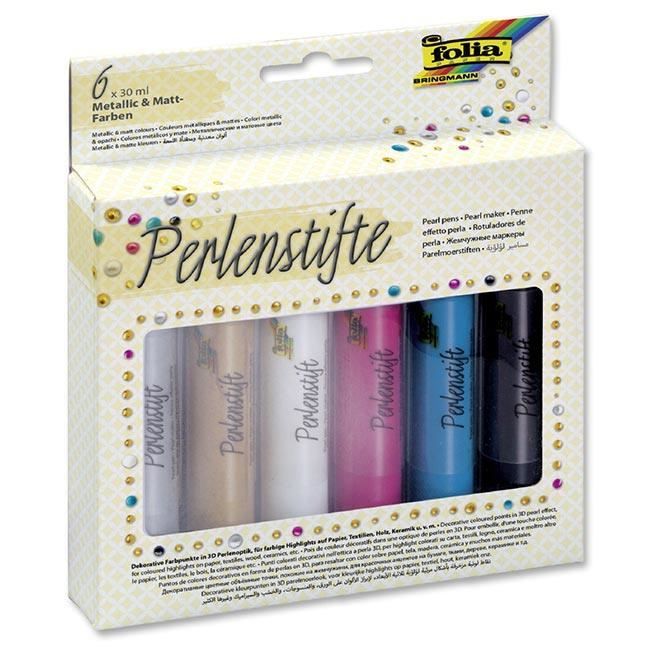 Set 6 tubes peinture effet 3D coloris assortis