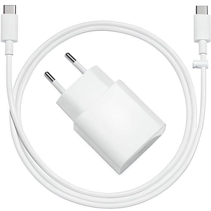 Original GOOGLE - Chargeur 18w Adaptateur Prise Secteur Charge Rapide 3A + Cable Cordon USB-C
