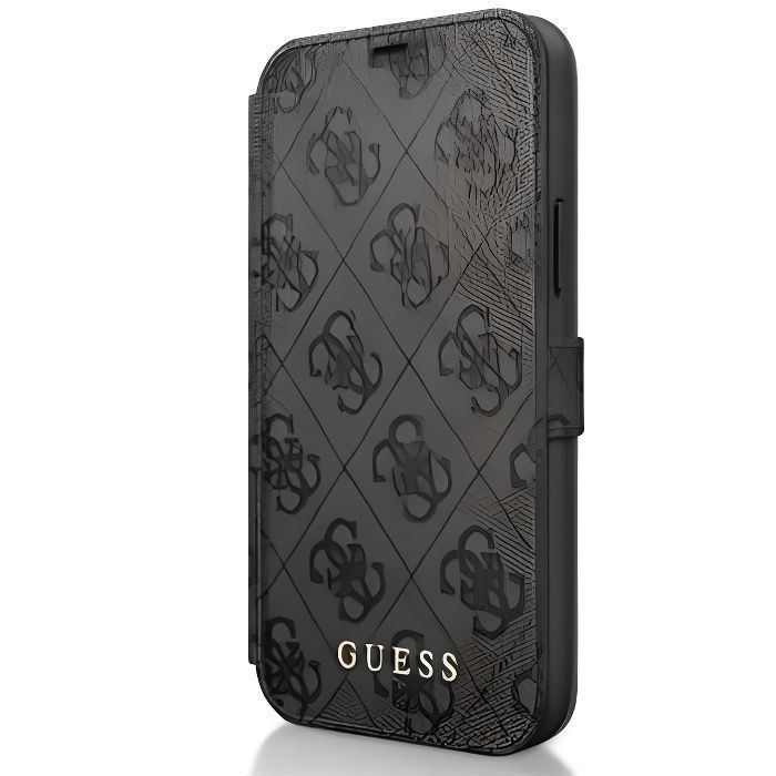 Etui folio Guess 4G pour iPhone 12 -12 Pro 6,1'' Gris