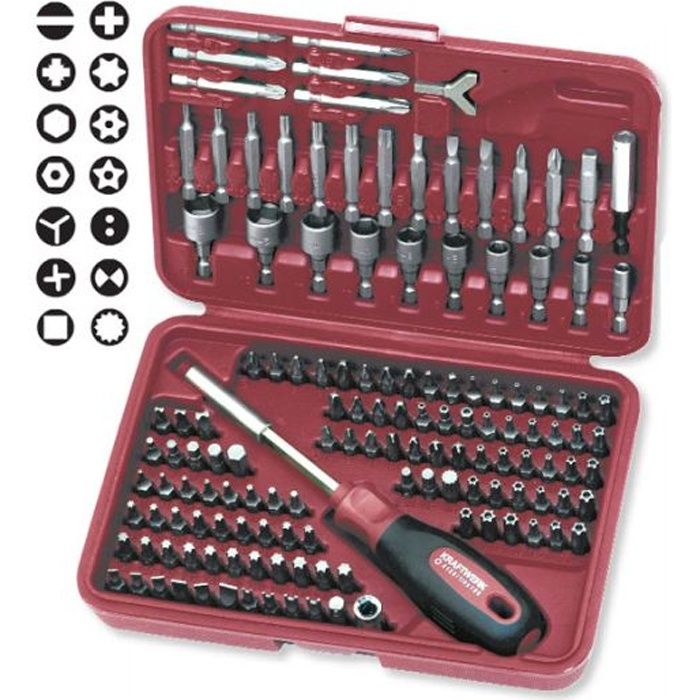 Boite de 138 embouts de vissage 1/4- HYPER-Bit