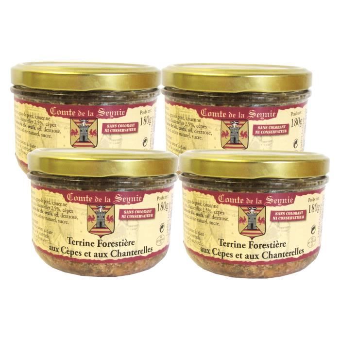 Lot de 4 Terrines Forestières 180g - Comte de la SEYNIE