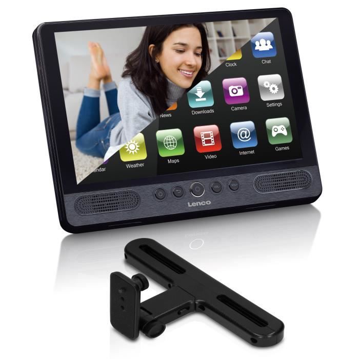 Tablette - Lecteur DVD portable Android - WIFI - USB Lenco TDV1001BK Noir