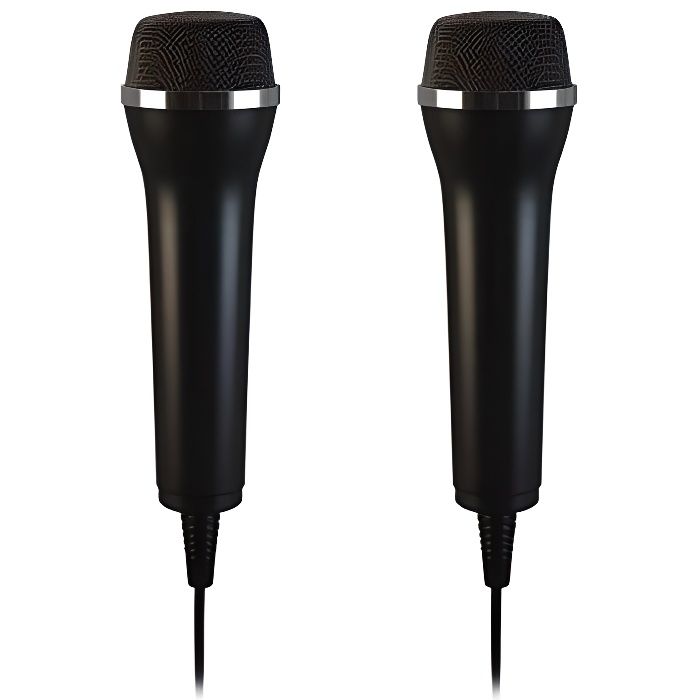 Lioncast 2x Microphone USB Universel Pour Karaoke et Enregistrement de Son (Wii, PS3, PS4, XboxOne, PC) comme Guitar Hero, Rock Star