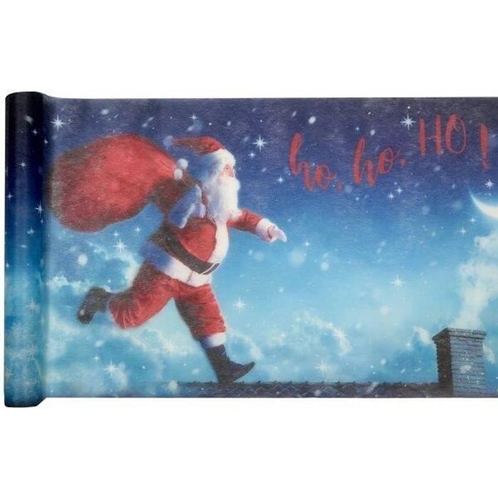 Chemin de table père Noël hohoho ! 30cm x 5m (x1) REF/6952