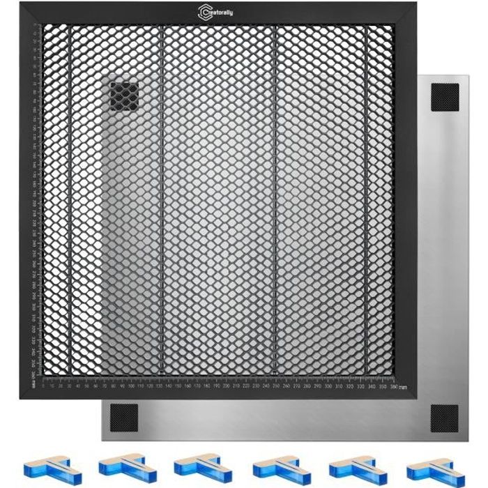 Plate-forme table de travail en nid d'abeille pour machine de gravure laser CO2 400x400x22mm