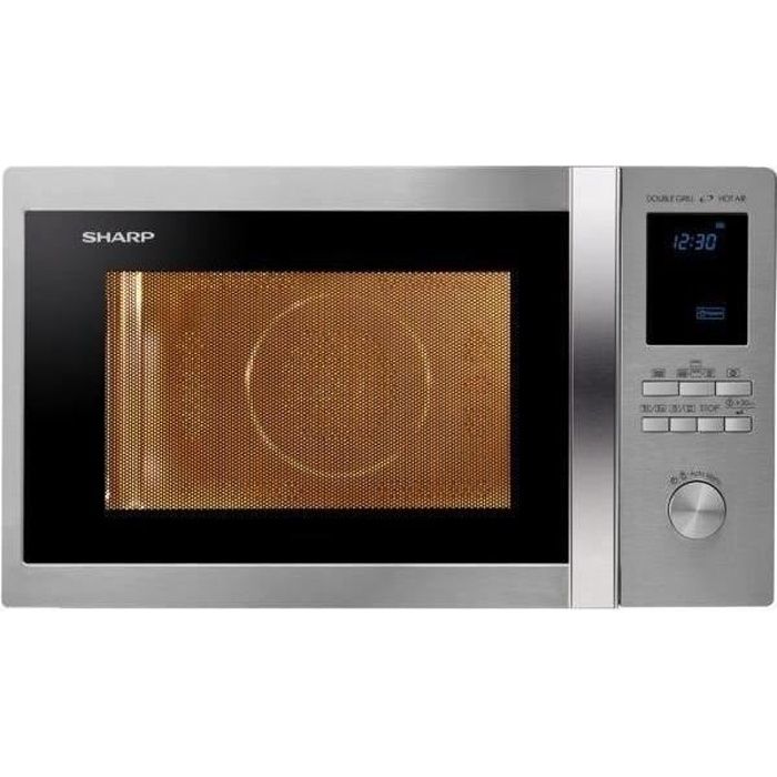 SHARP R982STWE - Micro ondes combiné inox - 42 L - 1000 W - Grill 1300 W - Four convection 2700 W - Pose libre
