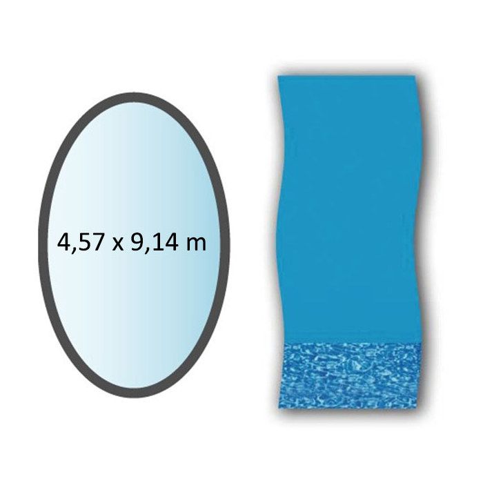 Liner swirl forme ovale 4,57x9,14m pour piscine hors sol