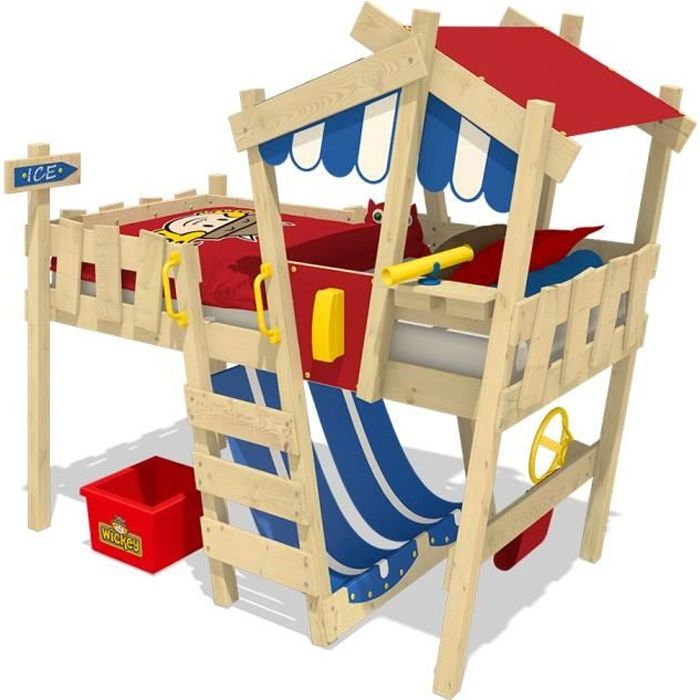 wickey lit enfant crazy hutty lit mezzanine lit ca - Lit cabane : Comment bien le choisir ?