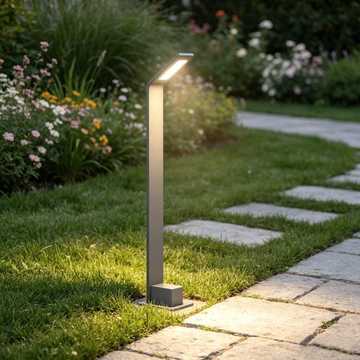 Mai & Mai Lampe sur Pied extérieur Gris foncé 128x98x808mm Lumiere Eclairage Extérieur LED IP65 Desgin Pfadfinder