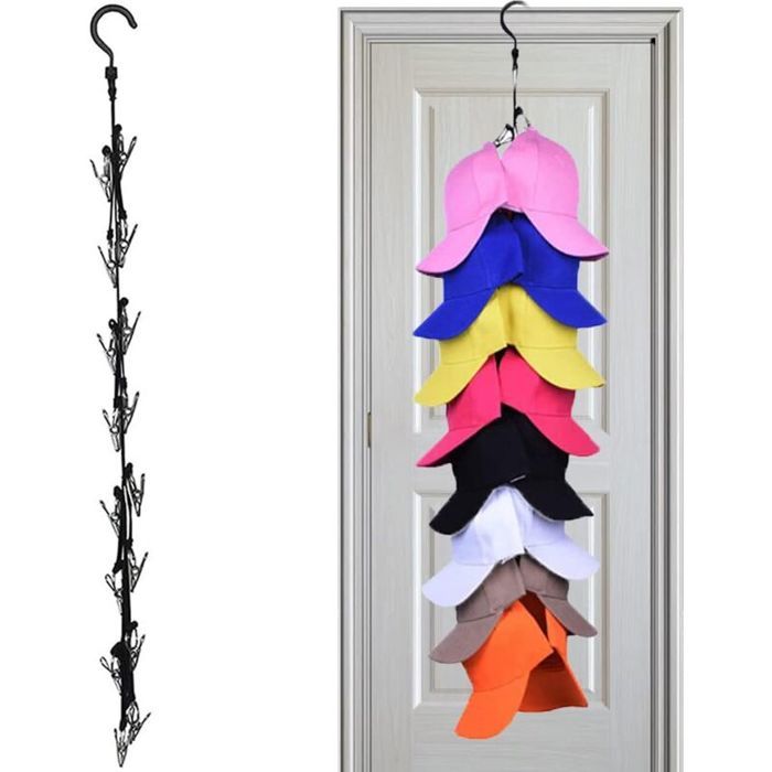 Porte Casquette Organisateur Casquette Organisateur Casquette Mural Organiseur de Rangement pour Baseball Caps Cintres pour