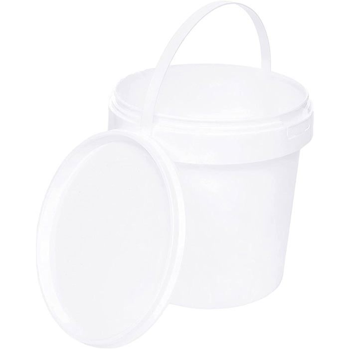Seau avec Couvercle Plastique Alimentaire - BenBow - 3x 10L - Blanc - Hermétique - Inodore