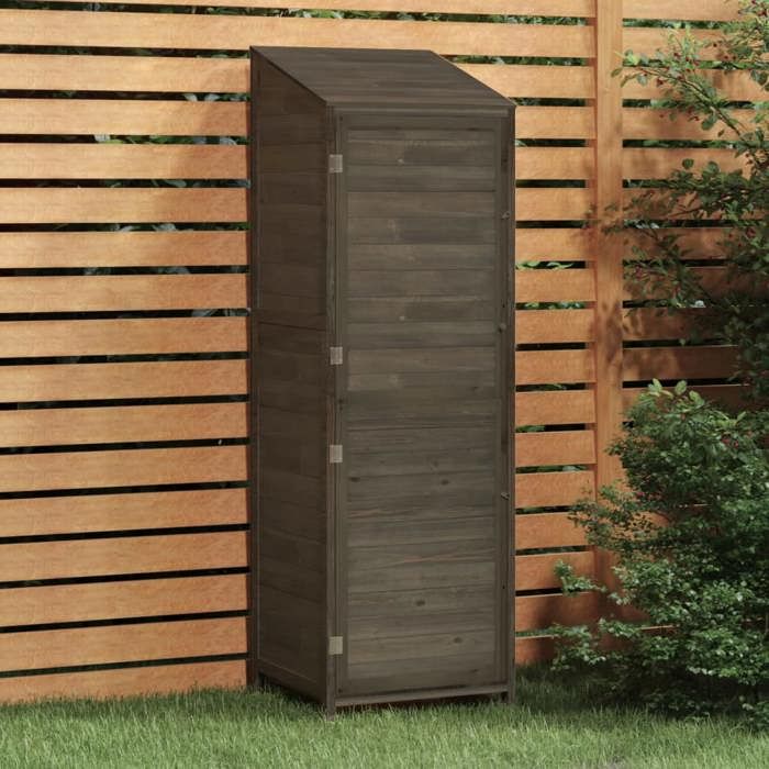 Petit Prix Remise de jardin - Armoire/Maiosn - Anthracite 55x52x1745 cm Bois de sapin solide - outils de jardinage