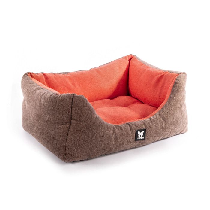 Meilleurs prix pour Panier pour chien et chat suedine Martin Sellier Domino - Marron - 60x46 cm