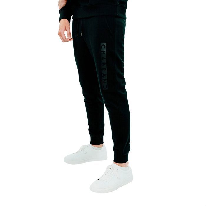 Pantalon de jogging avec logo sur la jambe gauche Chabrand - noir Pantalon de jogging avec logo sur la jambe gauche Chabrand - noir