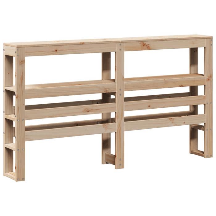 “RabaisTête de lit - Accessoire couchage - avec étagères 160 cm - bois massif de pin Août676883