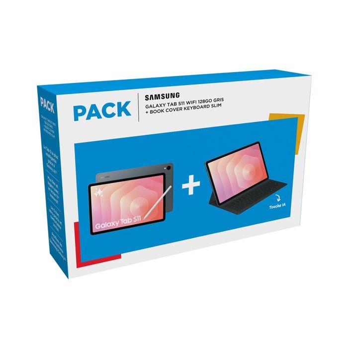 Pack Tablette Tactile Samsung Galaxy Tab S11 11 Wi Fi + Book Cover KeyBoard Slim SPen inclus - vue 3