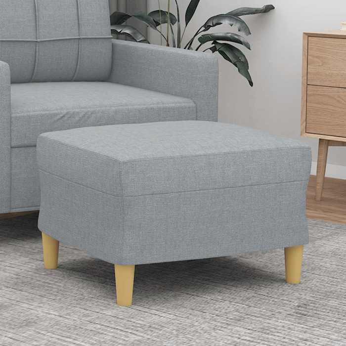 Repose-pied - vidaXL - Gris clair - Tissu durable - Cadre robuste - Design flexible Repose-pied - vidaXL - Gris clair - Tissu durable - Cadre robuste - Design flexible
