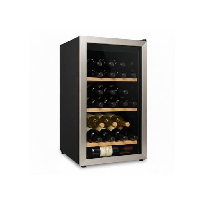 Cave à Vin Autoportante - Générique - 22 Bouteilles - Inox - Température 6-14°C - Étagères Bois - Generique