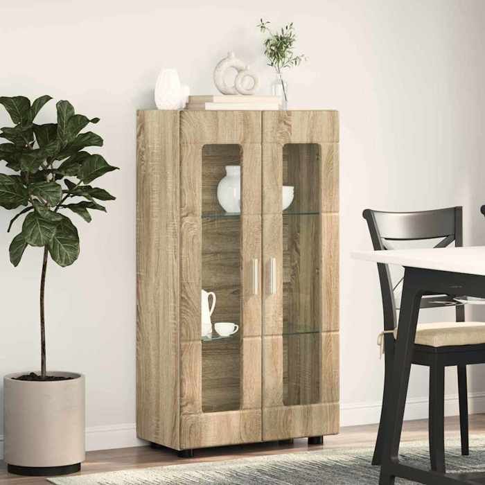 SALALIS - Buffet FLORIN Chêne Sonoma 55,5 x 29 x 103 cm Bois d ...
