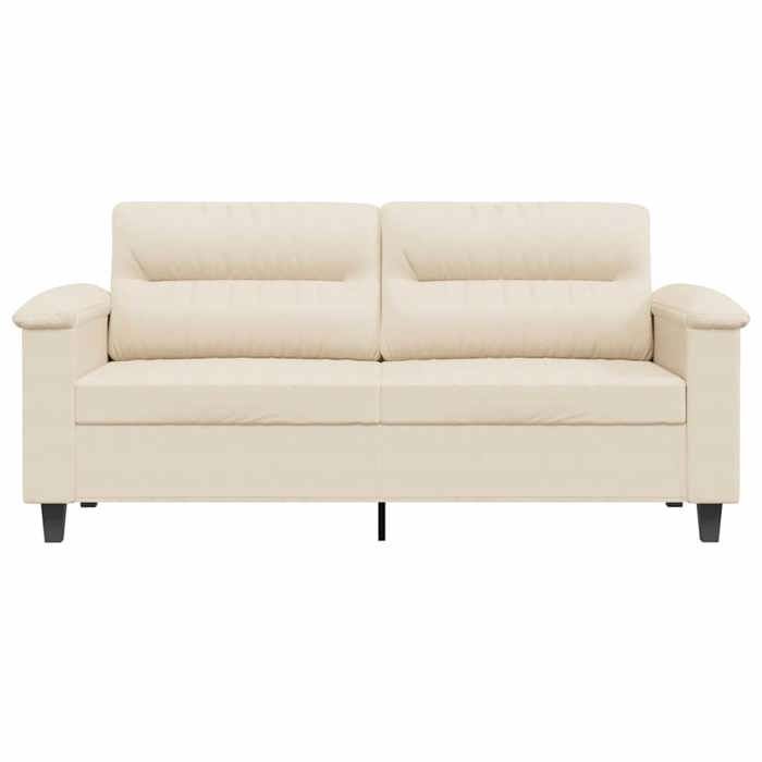 Sofa DOUBLE Doux - MONANA - Canapé à deux places - montage simple - Beige 140 cm Tissu microfibre 170x77x80cm @7379558