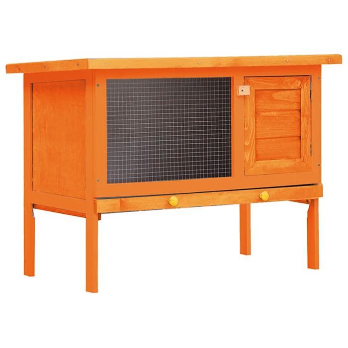 Solde 2026Poulailler pratique/parc à lapins Brun - Clapier dextérieur Enclos pour petits animaux 1 niveau Bois 8 Kg 67511601