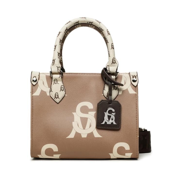 Sac à Main Steve Madden Femme Marron / Beige Cuir PU Sac à Main Steve Madden Femme Marron / Beige Cuir PU