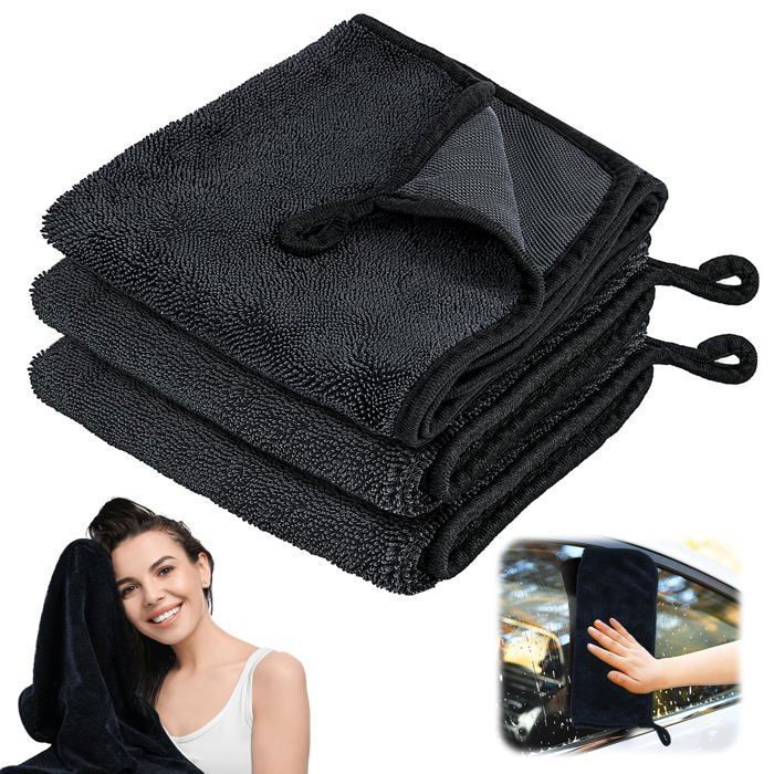 3 Pcs Total Clean Chiffon Microfibre XXL Chiffon Miro 40 * 60cm Shiny Bath Serviette Torchons Lavette Microfibre Ménage