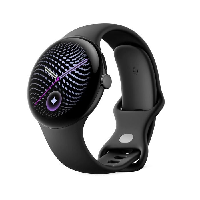 Montre connectée Google Pixel Watch 5 45 mm Bluetooth Noir Mat avec bracelet sport caoutchouc Noir Volcanique