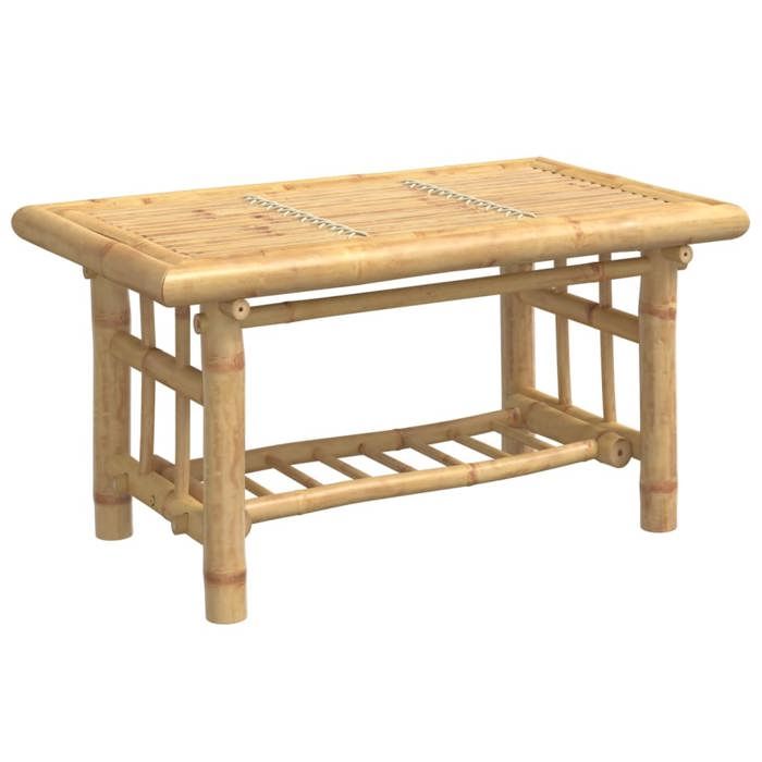NEW Table basse pour snacks cafe - Petite Table de Salon 70x45x36 cm bambou FR_45146