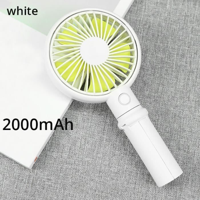 Benks Mini Ventilateur USB Rechargeable Portable 3 Vitesses Avec Support Téléphone – Rose, Ultra Pratique Pour Bureau Et Voyage !